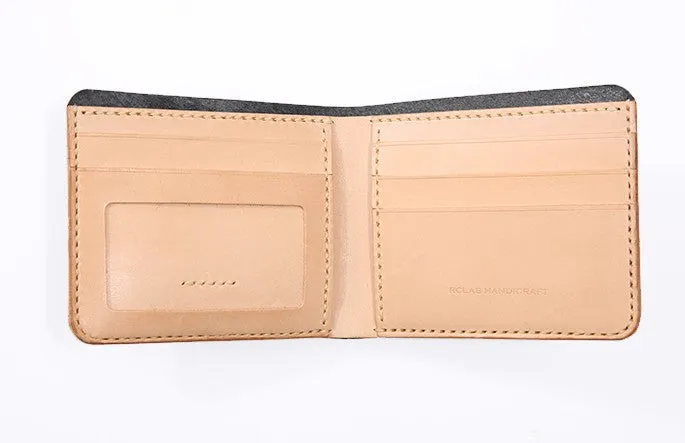 Handmade Cool Leather Womens Mens Bifold Small Wallets billfold Wallet for Men