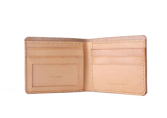 Handmade Cool Leather Womens Mens Bifold Small Wallets billfold Wallet for Men