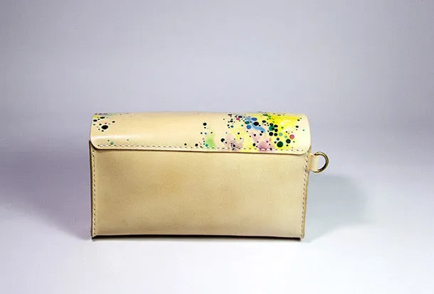Handmade custom personalized vintage leather clutch long wallet for women/lady girl