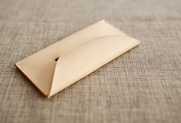 Handmade Cute Leather Womens Envelope Long Wallets Phone Long Wallet for Women