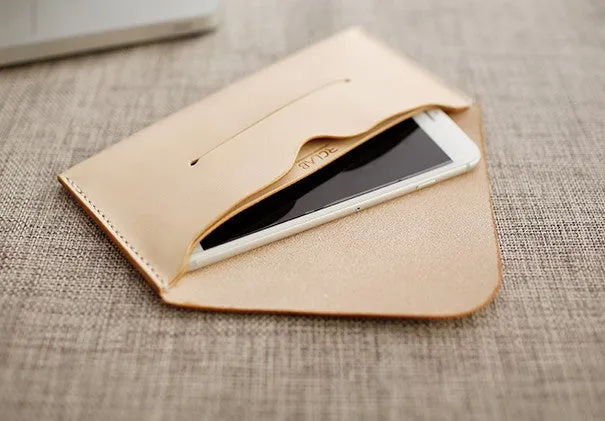 Handmade Cute Leather Womens Envelope Long Wallets Phone Long Wallet for Women