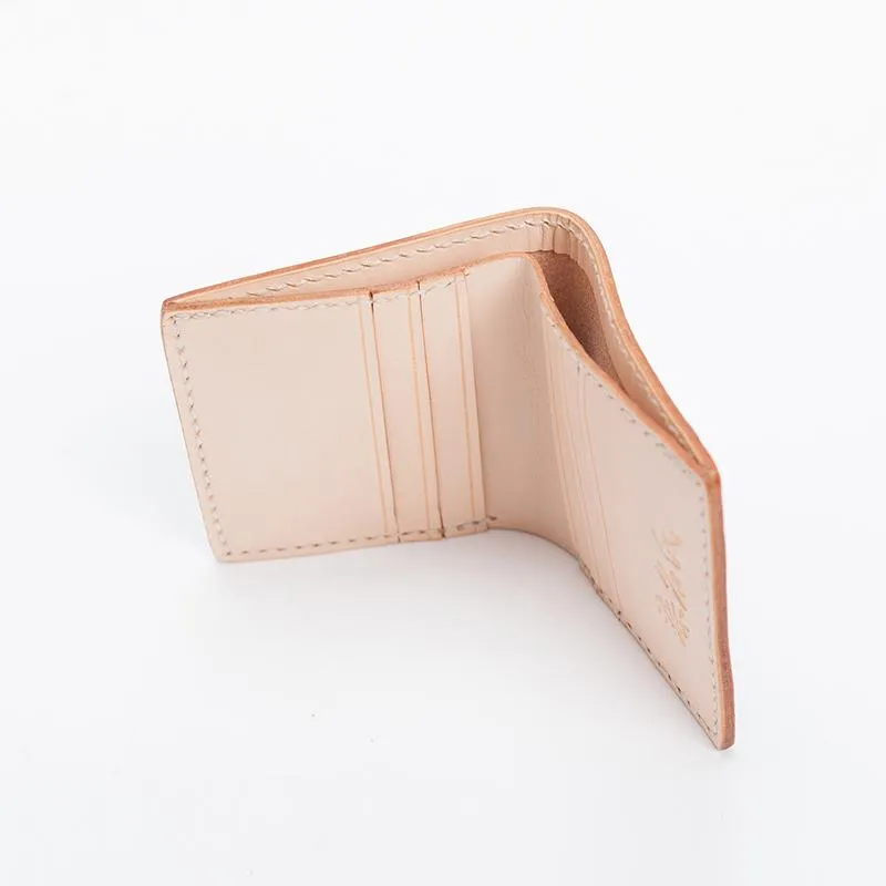 Handmade Dark Brown Leather Mens billfold Wallet Bifold Front Pocket Small Wallet For Men