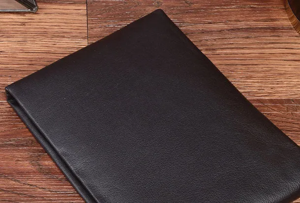 Handmade Genuine Leather Clutch Zip Long Wallet Purse Bag For Mens