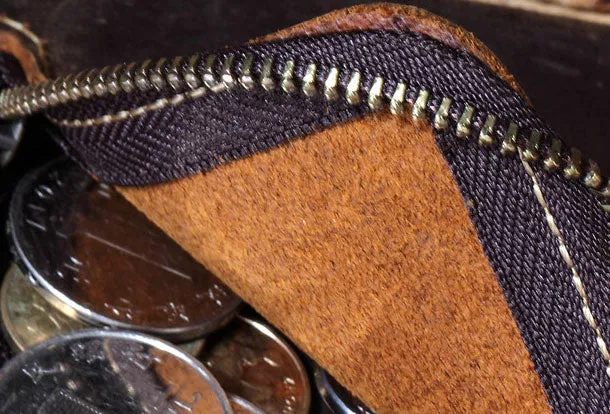 Handmade Genuine Leather Wallet billfold Leather Wallet Bifold Slim Wallet Purse Bag For Mens