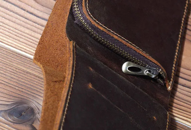 Handmade Genuine Leather Wallet billfold Leather Wallet Bifold Slim Wallet Purse Bag For Mens