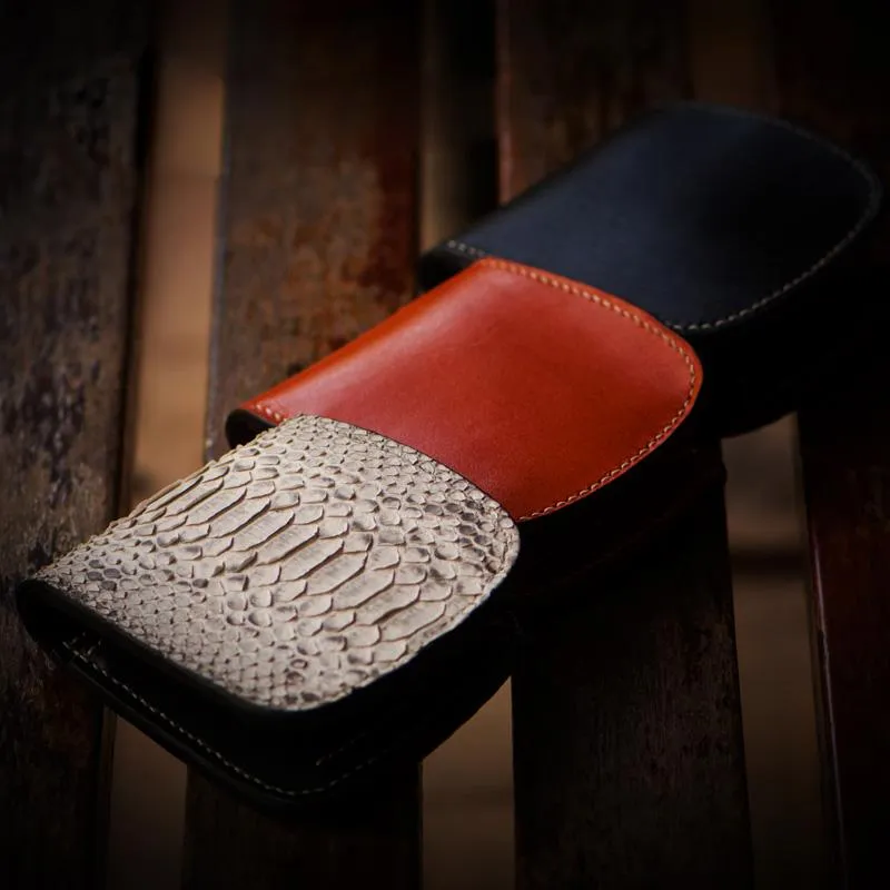 Handmade Leather Bifold Mens Small Wallet Cool Slim Wallet billfold Wallet for Men