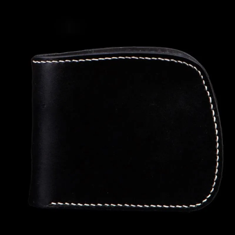 Handmade Leather Bifold Mens Small Wallet Cool Slim Wallet billfold Wallet for Men