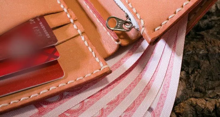 Handmade Leather billfold Mens Chain Biker Wallet Cool Leather Wallet With Chain Wallets for Men
