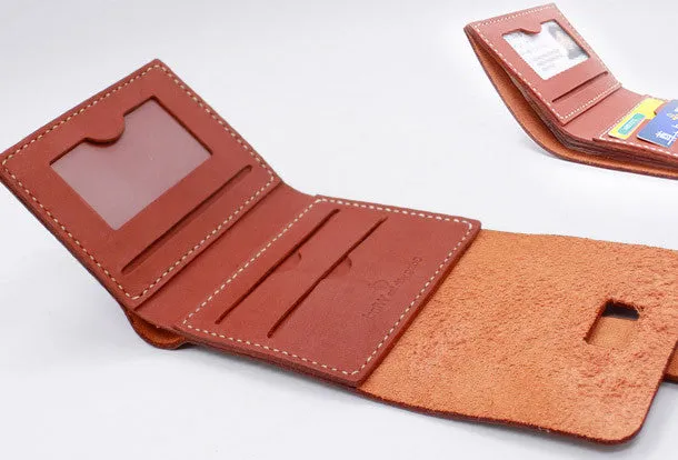 Handmade Leather billfold wallet purse women small wallet vintage cute
