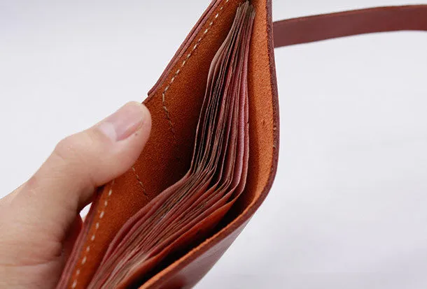 Handmade Leather billfold wallet purse women small wallet vintage cute