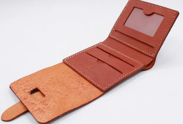 Handmade Leather billfold wallet purse women small wallet vintage cute