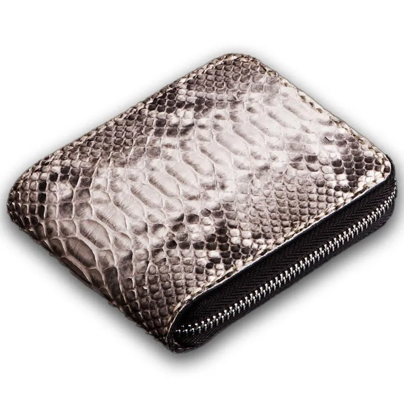 Handmade Leather Boa Skin Mens billfold Wallet Cool Small Wallet Wallet for Men