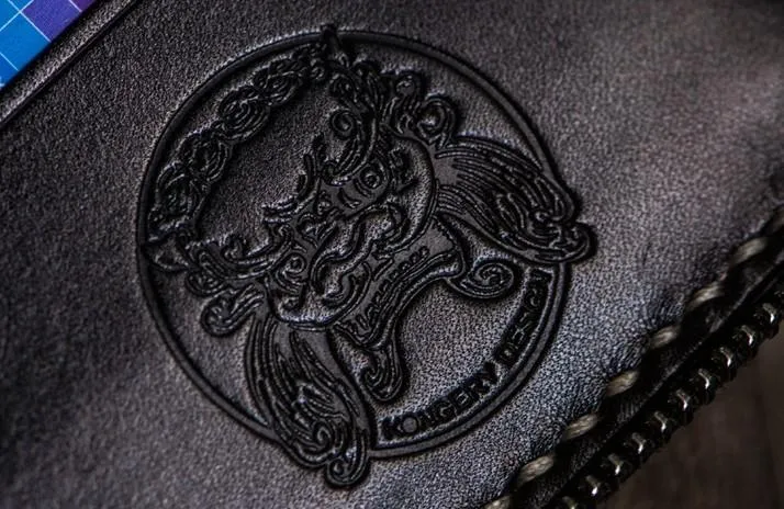 Handmade Leather Boa Skin Mens billfold Wallet Cool Small Wallet Wallet for Men
