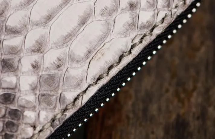 Handmade Leather Boa Skin Mens billfold Wallet Cool Small Wallet Wallet for Men