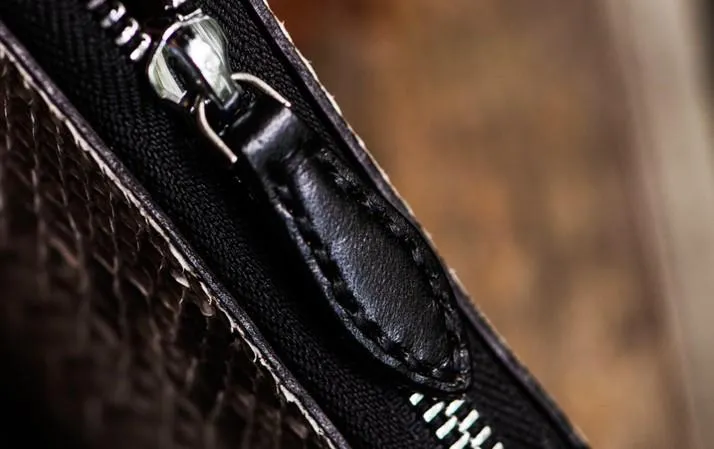 Handmade Leather Boa Skin Mens billfold Wallet Cool Small Wallet Wallet for Men