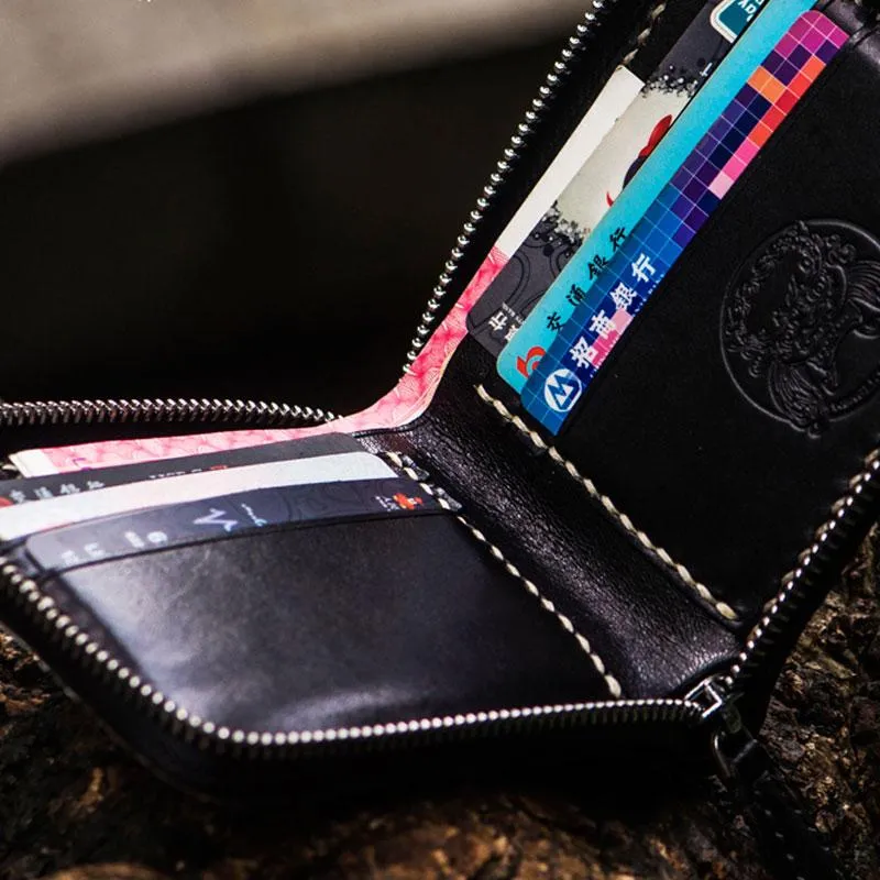 Handmade Leather Boa Skin Mens billfold Wallet Cool Small Wallet Wallet for Men