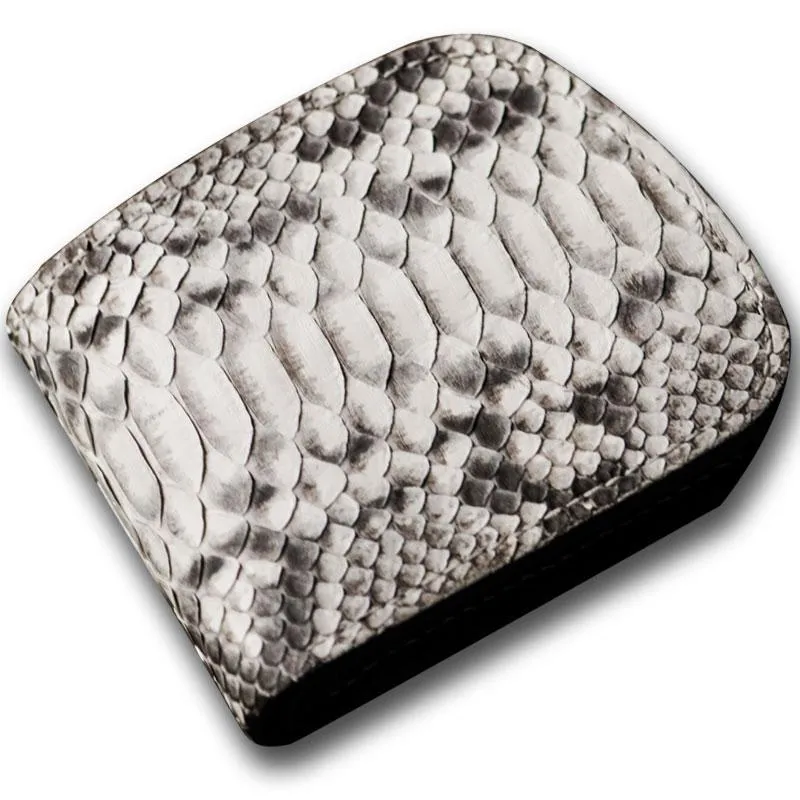 Handmade Leather Boa Skin Tooled Mens billfold Wallet Cool Small Wallet for Men