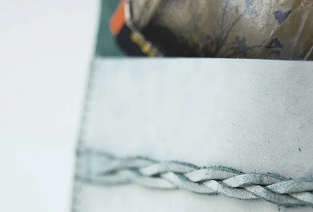 Handmade leather braided personalized custom billfold coin change wallet card wallet for women