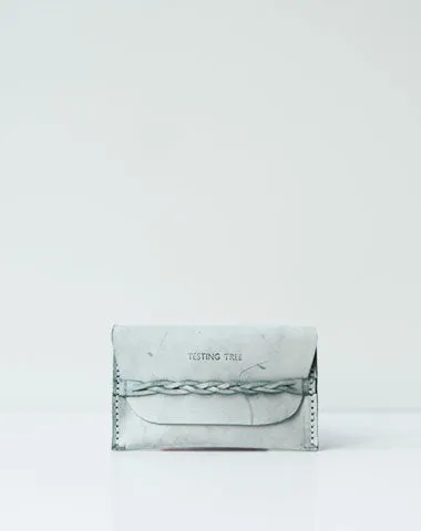 Handmade leather braided personalized custom billfold coin change wallet card wallet for women