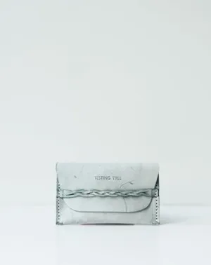 Handmade leather braided personalized custom billfold coin change wallet card wallet for women