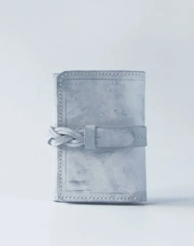 Handmade leather braided personalized custom clutch purse billfold triple wallet purse clutch women