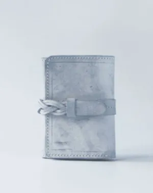 Handmade leather braided personalized custom clutch purse billfold triple wallet purse clutch women