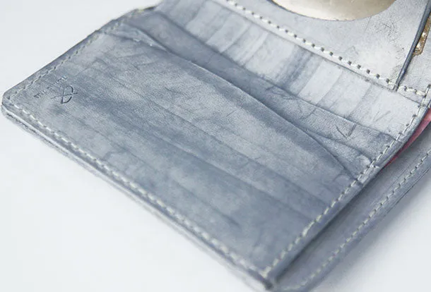 Handmade leather braided personalized custom clutch purse billfold triple wallet purse clutch women