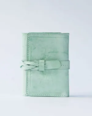 Handmade leather braided personalized custom clutch purse billfold triple wallet purse clutch women