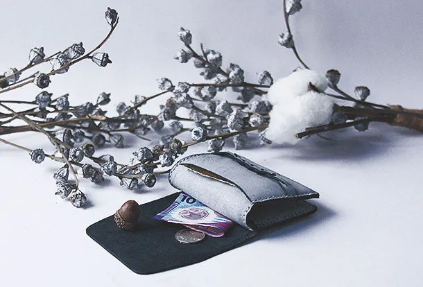 Handmade leather braided personalized custom clutch purse billfold wallet purse clutch women