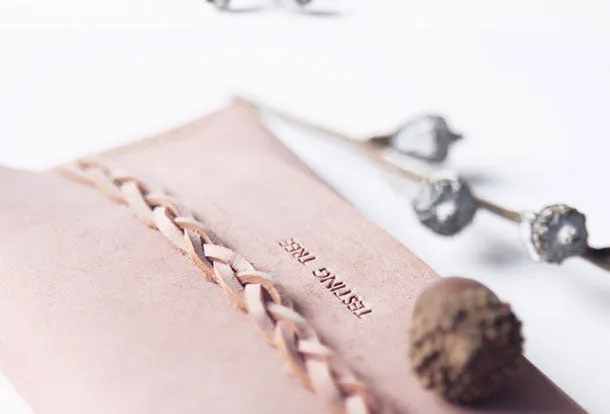 Handmade leather braided personalized custom clutch purse long wallet purse clutch women
