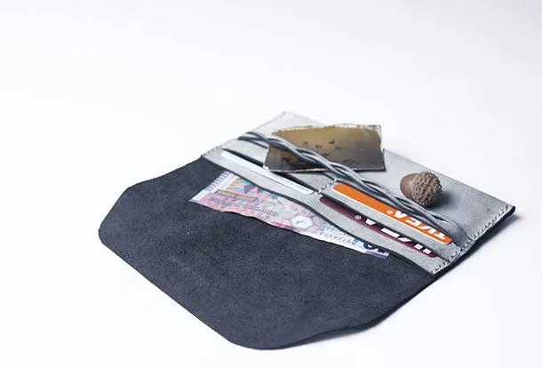 Handmade leather braided personalized custom clutch purse long wallet purse clutch women