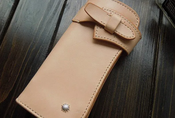 Handmade leather chain biker wallet bifold trucker wallets Chain Long wallets for men