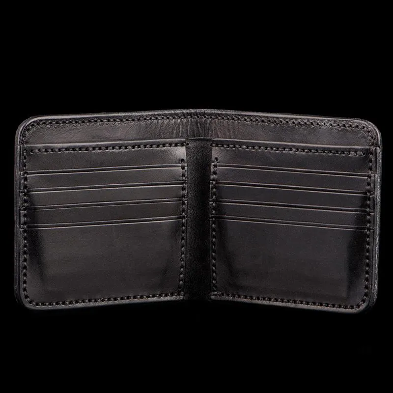 Handmade Leather Fine Horse Tooled Mens billfold Wallet Cool Leather Wallet Slim Wallet for Men