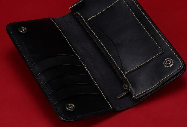 Handmade leather Long raw python skin wallet leather men clutch Tooled wallet