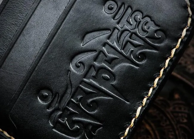 Handmade Leather Mah¨¡k¨¡la Tooled Mens billfold Wallet Cool Leather Wallet Slim Wallet for Men