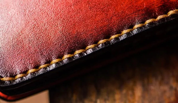 Handmade Leather Men Cool Leather Wallets Long Bifold Wallets for Men