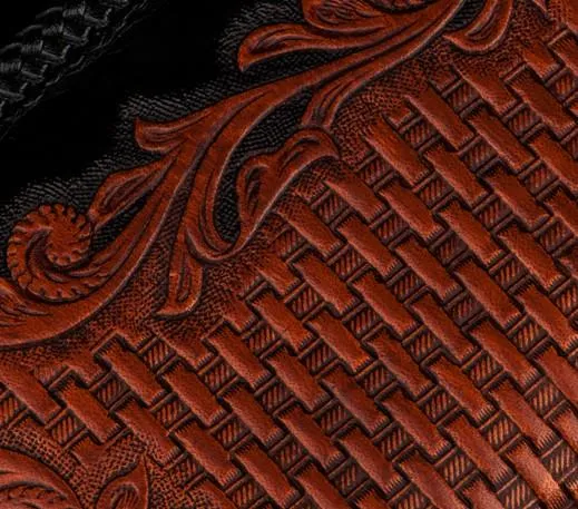 Handmade Leather Men Tooled Eagle Cool Leather Wallets Long Clutch Wallets for Men