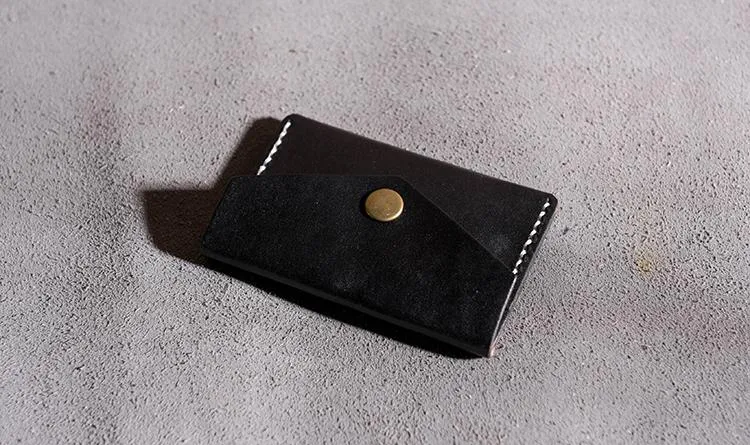 Handmade Leather Mens Cool billfold Wallet Card Holder Small Card Slim Wallets for Men