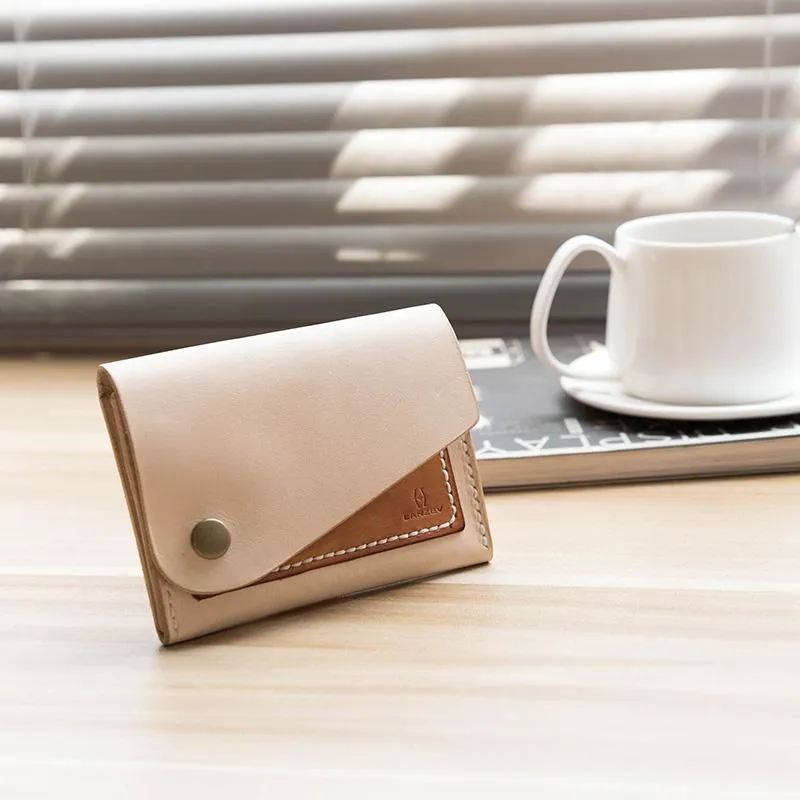 Handmade Leather Mens Cool billfold Wallet Card Holder Small Card Slim Wallets for Men