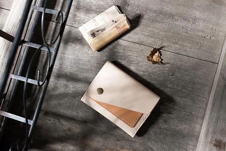 Handmade Leather Mens Cool billfold Wallet Card Holder Small Card Slim Wallets for Men