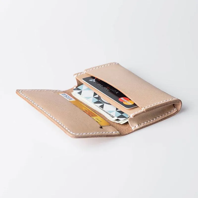 Handmade Leather Mens Cool billfold Wallet Card Holder Small Card Slim Wallets for Men