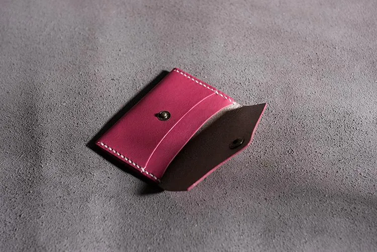 Handmade Leather Mens Cool billfold Wallet Card Holder Small Card Slim Wallets for Men