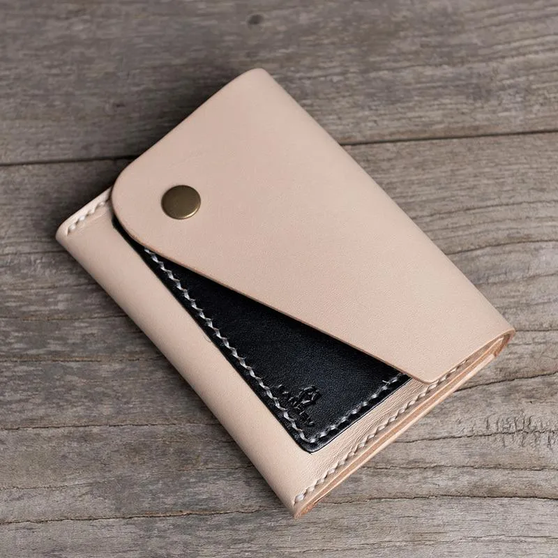 Handmade Leather Mens Cool billfold Wallet Card Holder Small Card Slim Wallets for Men