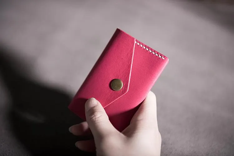 Handmade Leather Mens Cool billfold Wallet Card Holder Small Card Slim Wallets for Men