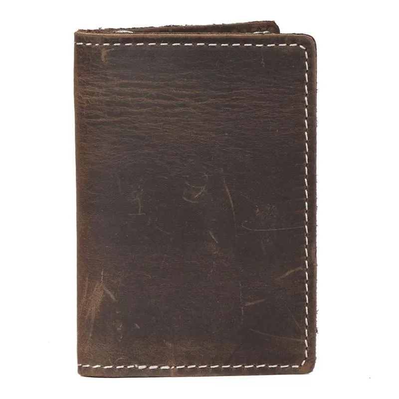 Handmade Leather Mens Cool billfold Wallet Card Holder Small Card Slim Wallets for Men