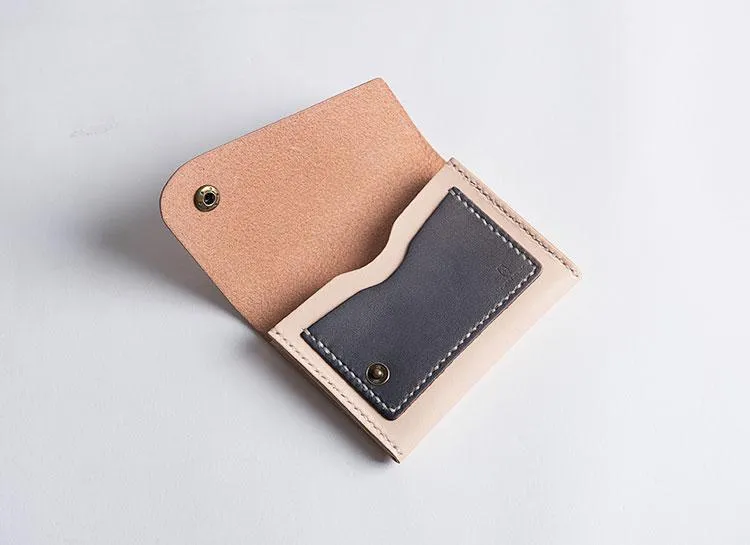 Handmade Leather Mens Cool billfold Wallet Card Holder Small Card Slim Wallets for Men