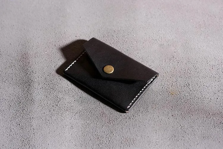 Handmade Leather Mens Cool billfold Wallet Card Holder Small Card Slim Wallets for Men
