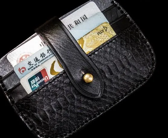 Handmade Leather Mens Cool billfold Wallets Card Holder Small Card Slim Wallets for Men