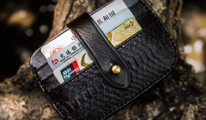 Handmade Leather Mens Cool billfold Wallets Card Holder Small Card Slim Wallets for Men