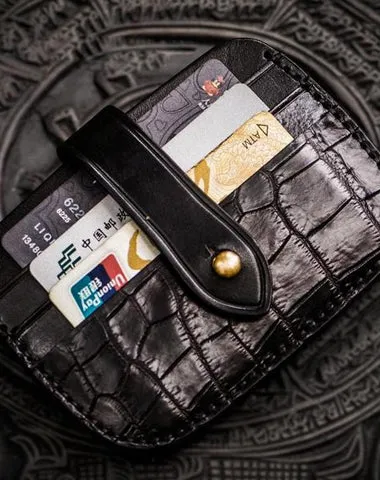 Handmade Leather Mens Cool billfold Wallets Card Holder Small Card Slim Wallets for Men